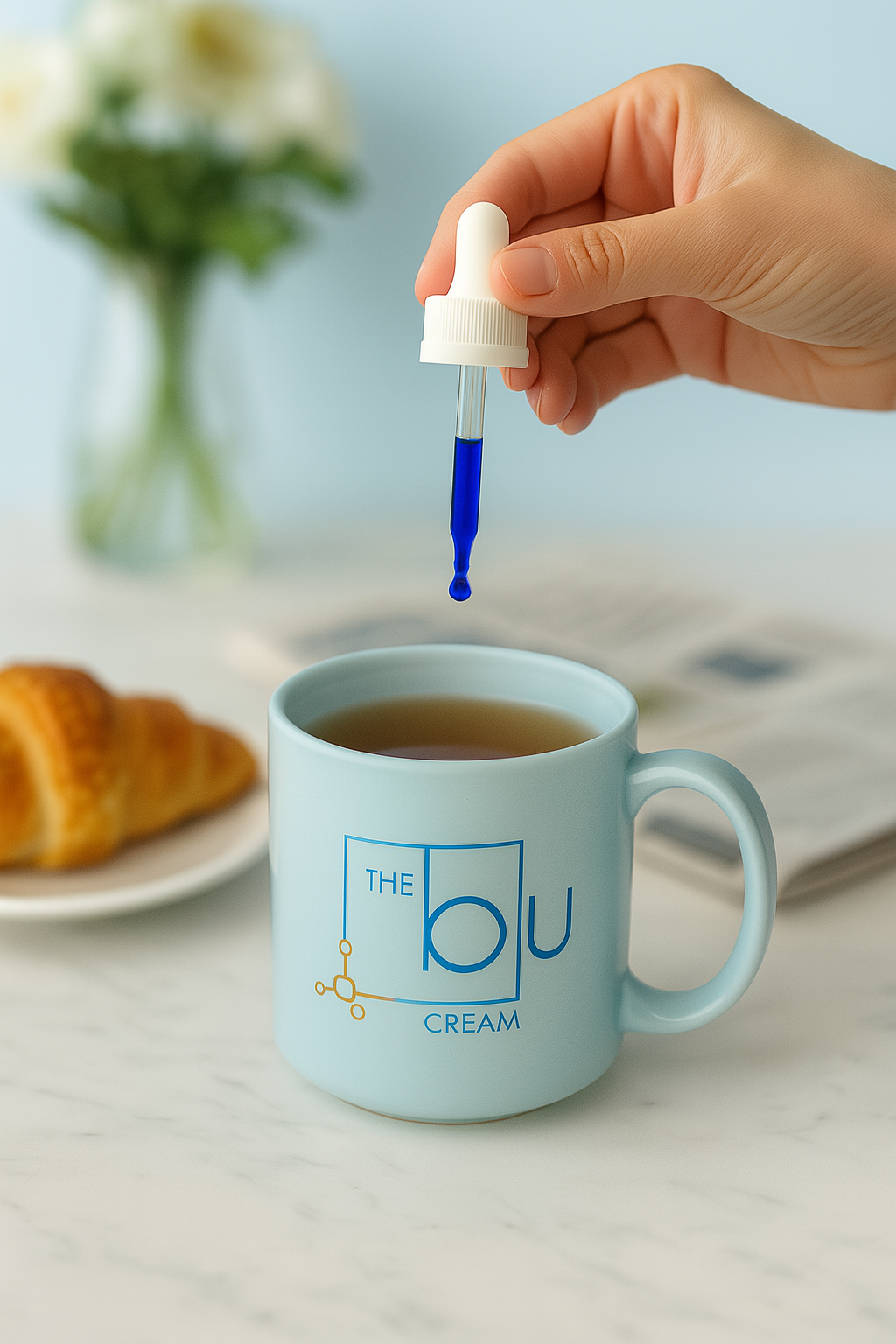BLU Drops going into mug